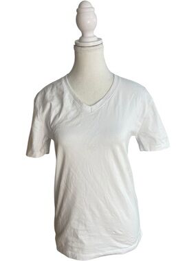 Zara Short Sleeve V-Neck T-Shirt White